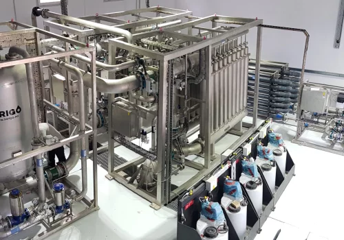 Inside a water treatment facility